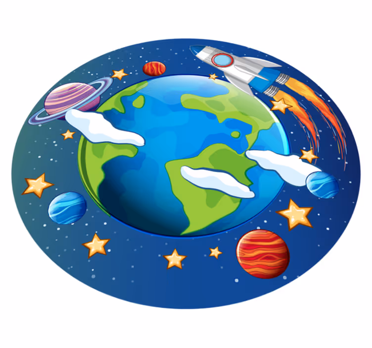 Galaxy detský originálny vinylový koberec - Tenstickers