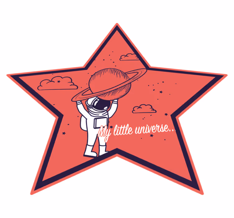 detský vinylový koberec astronaut hviezdny prieskumník - Tenstickers