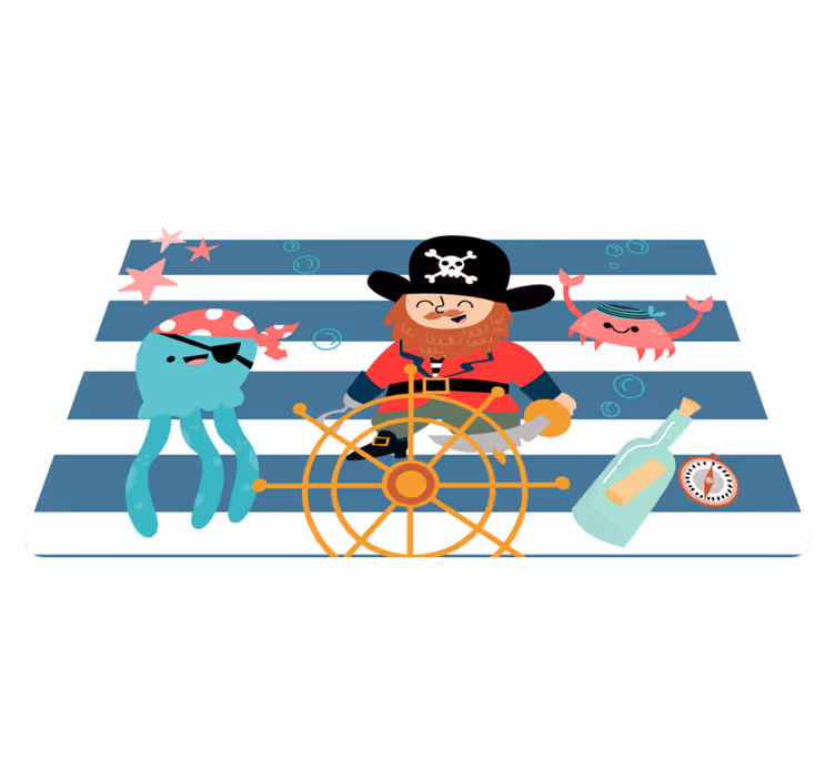 detský vinylový koberec pirátske dobrodružstvo - Tenstickers