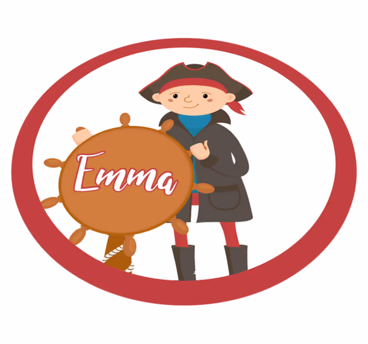 Personalizovaná pirátka personalizovaná mat - Tenstickers