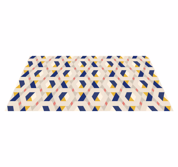 moderný vinylový koberec šesťuholníkový geometrický motív - Tenstickers
