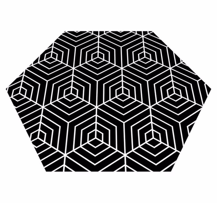 Vinylový koberec s geometrickými tvarmi hexagonálny labyrint - Tenstickers
