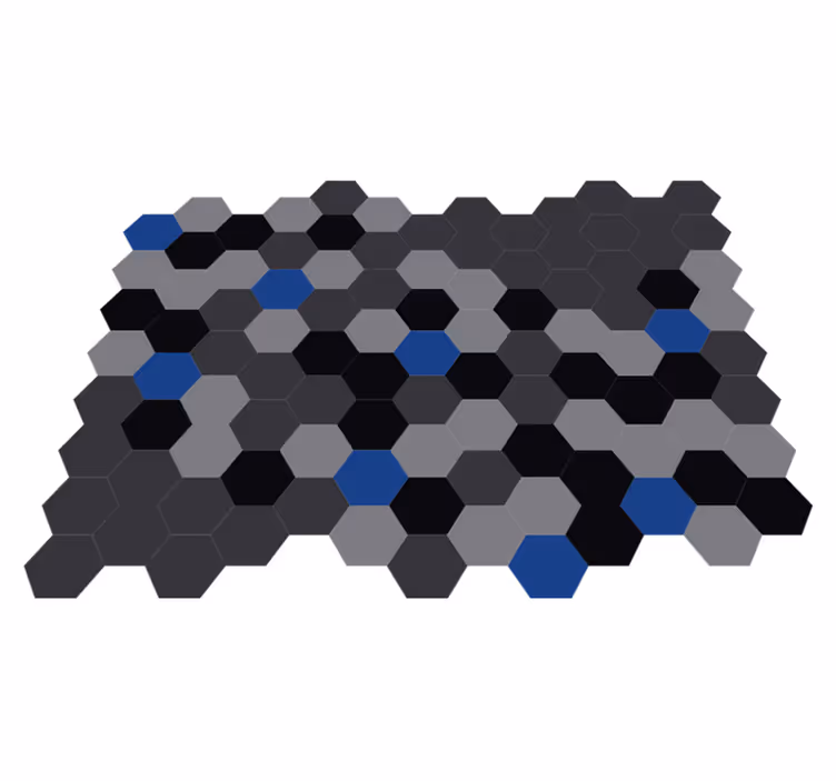 vinylový koberec s geometrickýmy tvarmi šesťhranné odtiene - Tenstickers