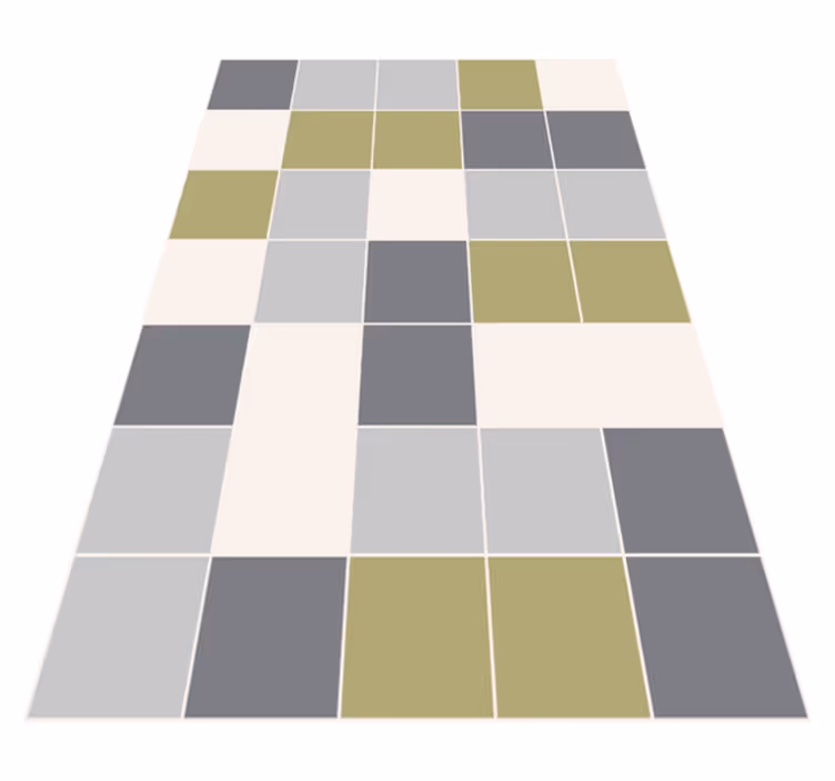 Moderné sivé a žlté geometrické koberce - Tenstickers