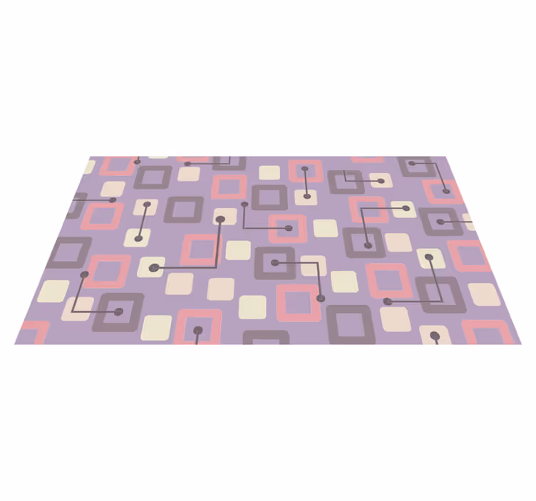vinylový koberec s geometrickýmy tvarmi geometrické obvody - Tenstickers