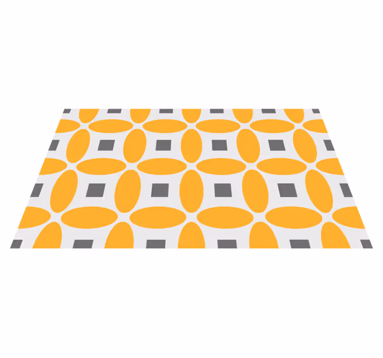 vinylový koberec s geometrickýmy tvarmi geometrické kruhy - Tenstickers