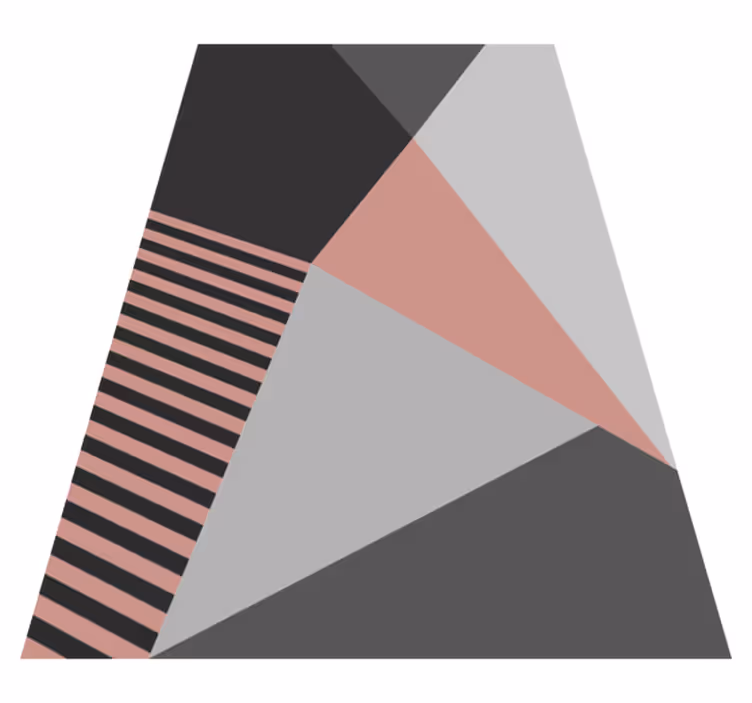 moderný vinylový koberec trojuholníkový geometrický motív - Tenstickers