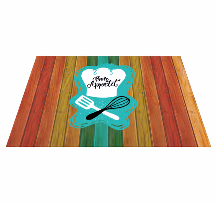 vinylový koberec citáty bon appetit znak - Tenstickers
