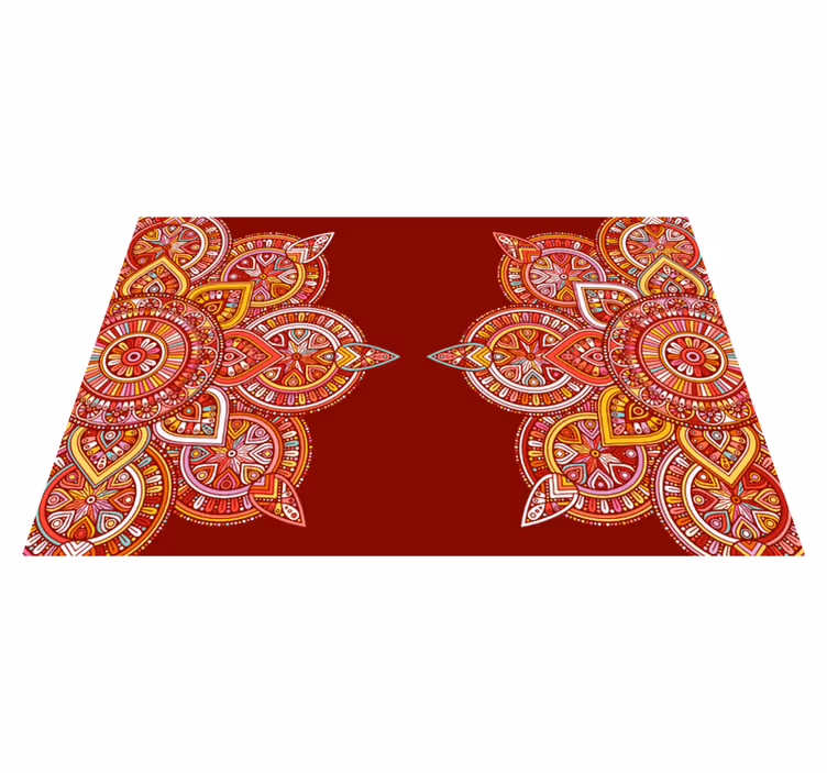 vinylový koberec mandala živé geometrické motívy - Tenstickers