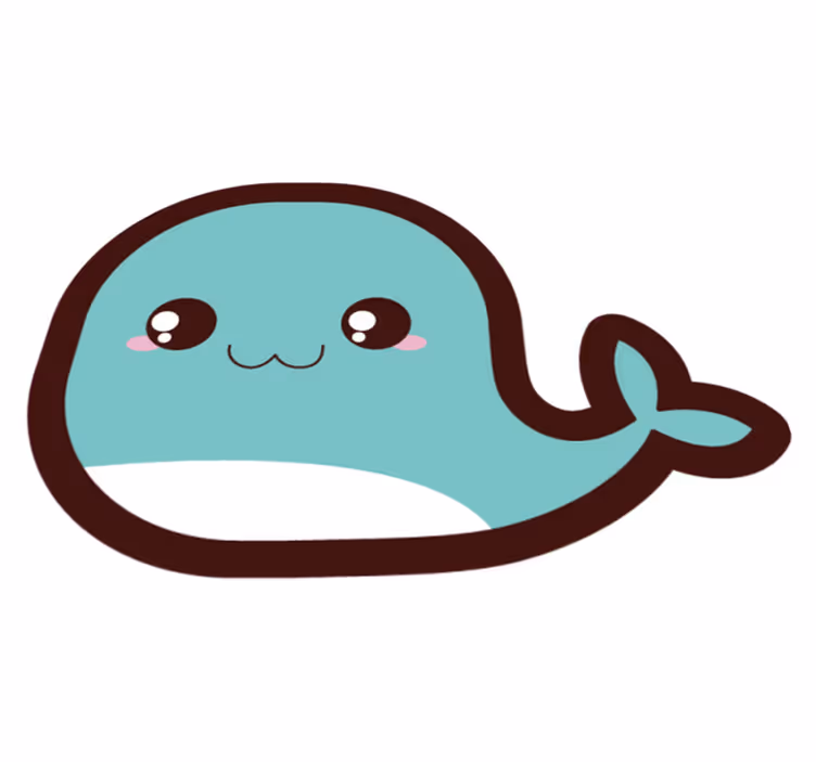 Vinylový koberec anime veľryba - Tenstickers