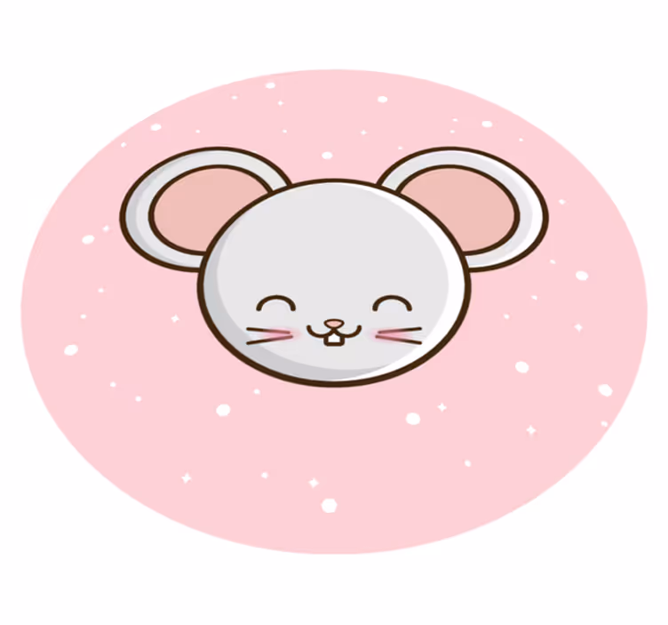 detský vinylový koberec rozkošná ilustrácia myši - Tenstickers