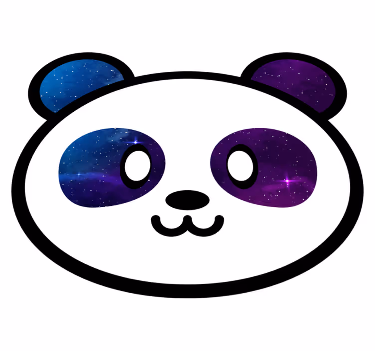 detský vinylový koberec tvár galaktickej pandy - Tenstickers