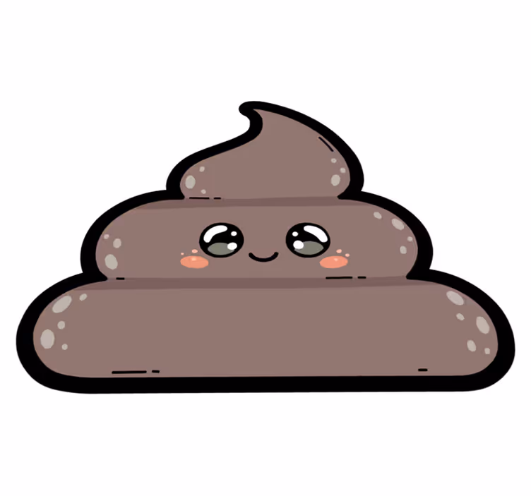 Anime poo emoji dospievajúci vinylový koberec - Tenstickers