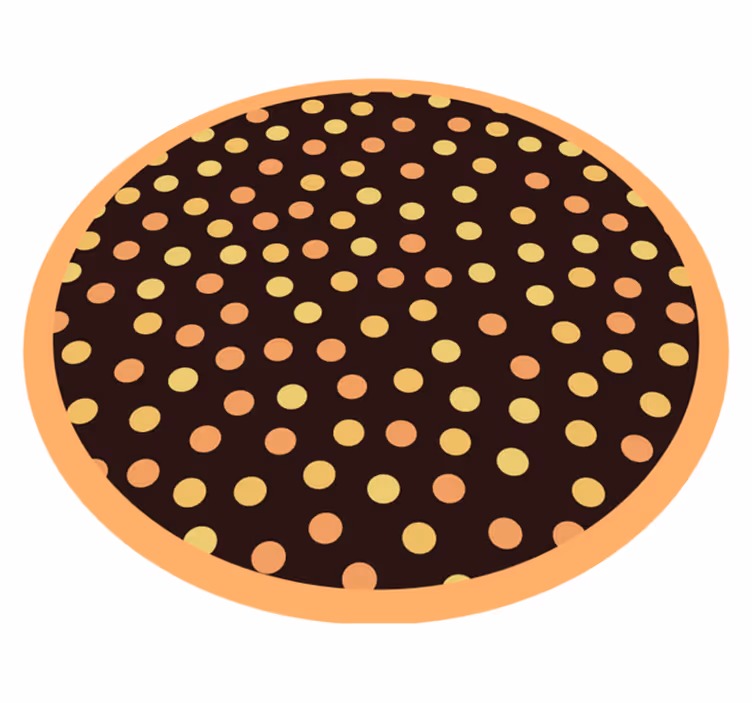 pruhovaný vinylový koberec bodkovaný kruh - Tenstickers