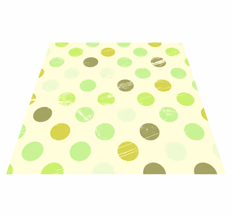 Zelený odtieň polka dot geometrické koberce - Tenstickers