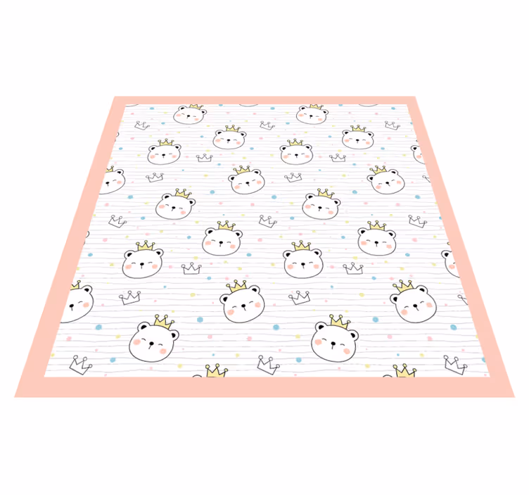 Detský vinylový koberec polka dot crown - Tenstickers