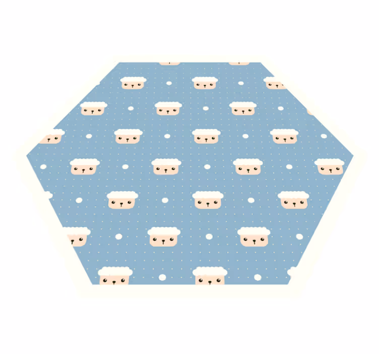 vinylový koberec pre bábätko ovčí vzor - Tenstickers