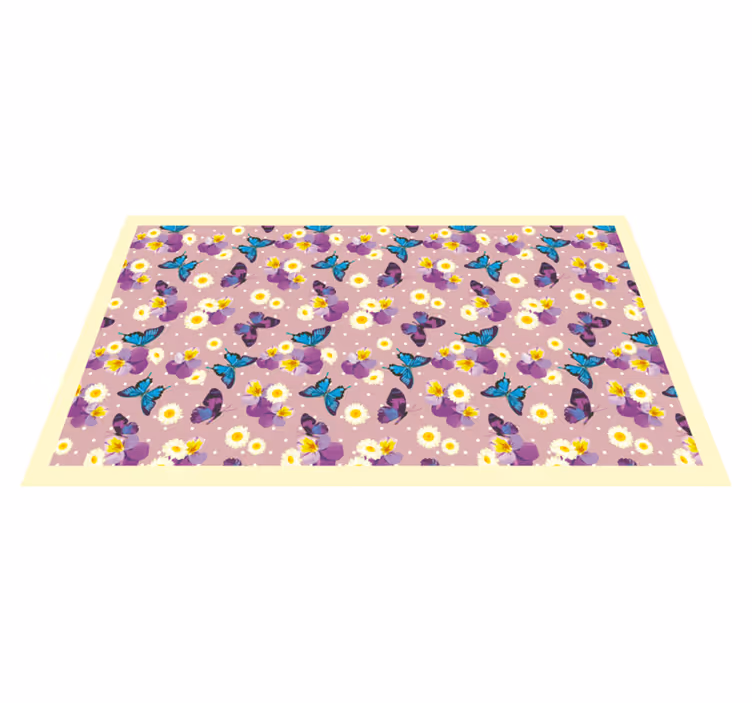 rôzne vinylové koberce pre deti motýlie záhradné pole - Tenstickers