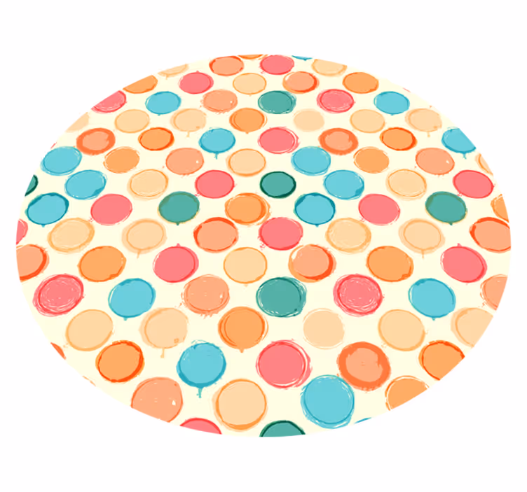 Maľujte postriekané a bodkované geometrické koberce - Tenstickers