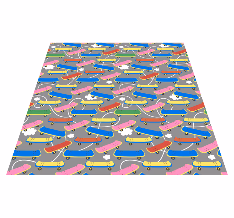 rôzne vinylové koberce pre deti skateboard vzor - Tenstickers
