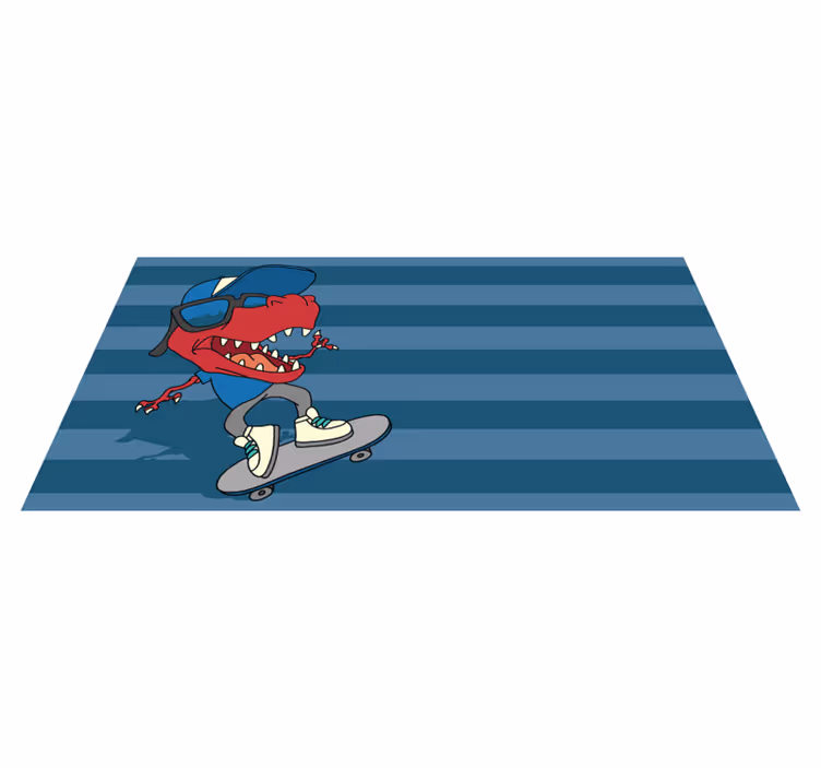 rôzne vinylové koberce pre deti skateboardový dinosaurus - Tenstickers