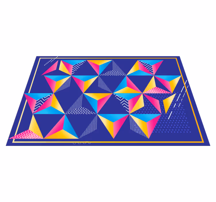 vinylový koberec s geometrickýmy tvarmi farebné tvary živosť - Tenstickers