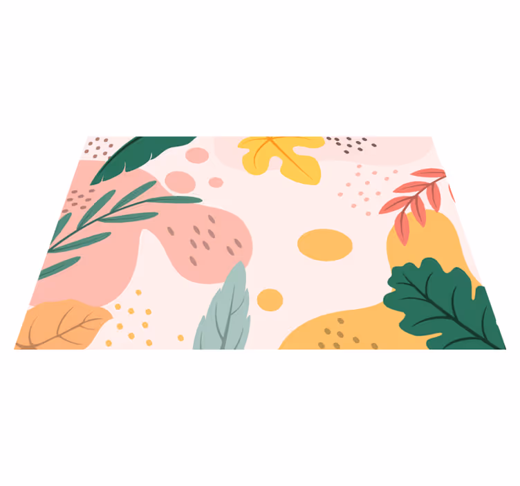 vinylový koberec s kvetmi botanický abstrakt - Tenstickers
