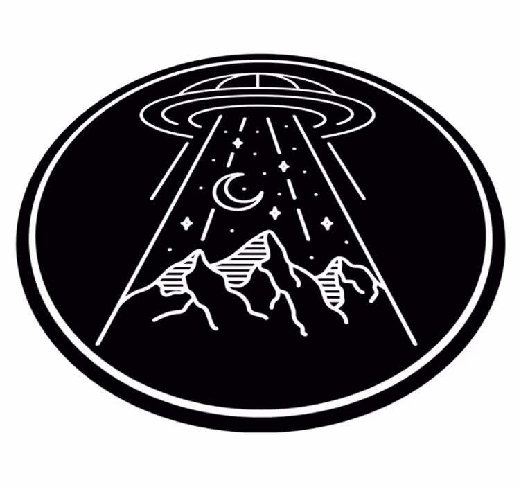 Ufo kresba tínedžerského vinylového koberca - Tenstickers