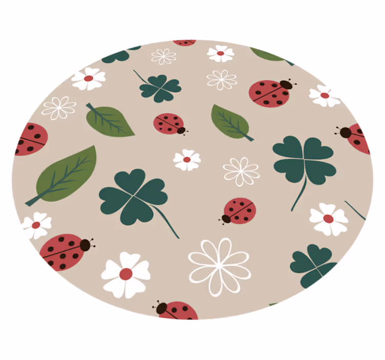 vinylový koberec s kvetmi jarné lienky - Tenstickers