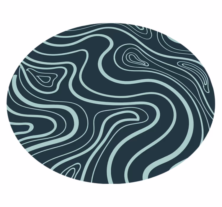 vzorovaný vinylový koberec topografické kontúry - Tenstickers