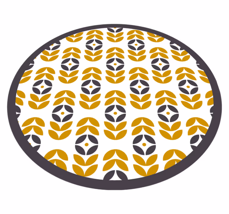 Vinylový koberec s severským kruhovým vzorom - Tenstickers