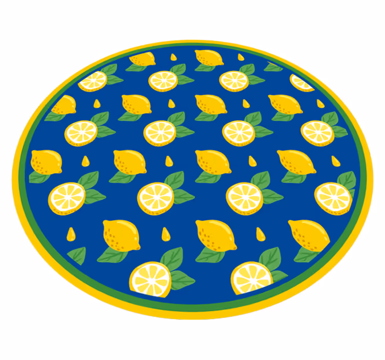 vinylový koberec do kuchyne citrusový citrónový dizajn - Tenstickers