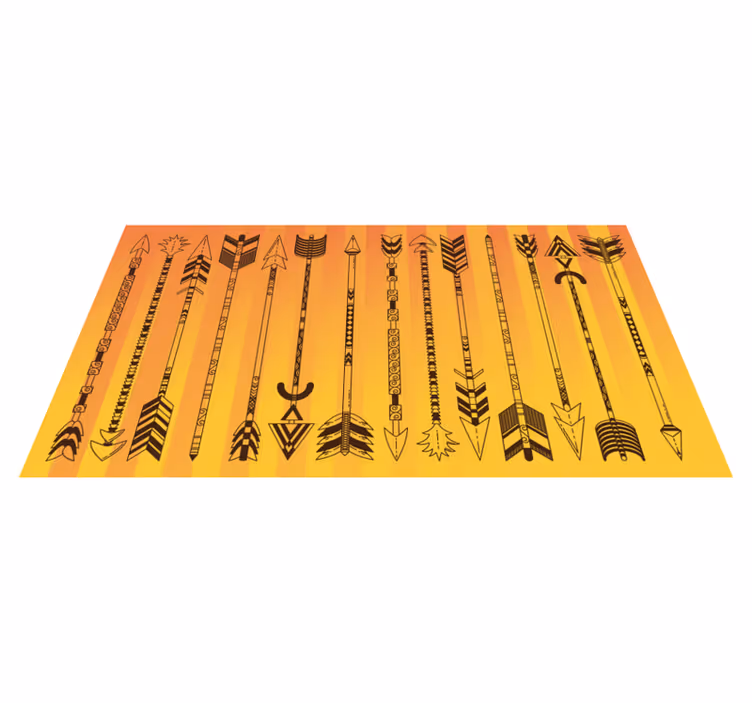 etnický vinylový koberec kmeňový vzor šípky - Tenstickers