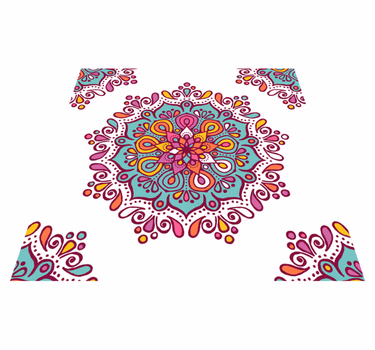 Mandala pre kuchynské podlahové dlaždice - Tenstickers