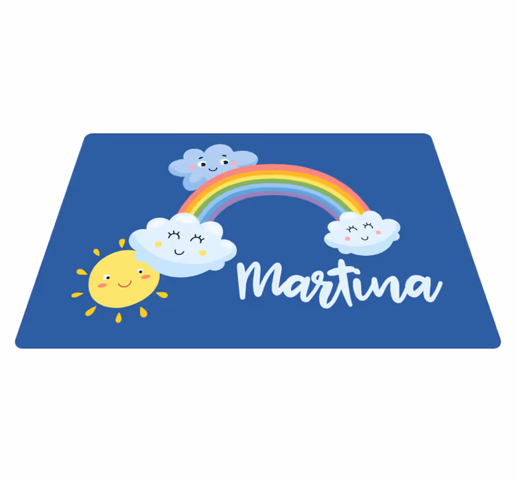 rôzne vinylové koberce pre deti vlastné oblaky s dúhou - Tenstickers