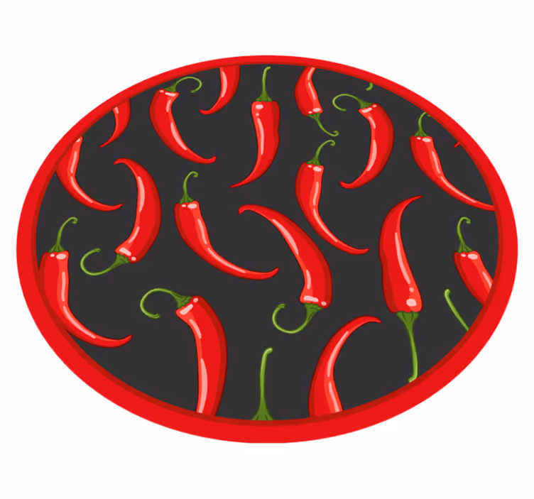 severský vinylový koberec pikantná červená paprika - Tenstickers