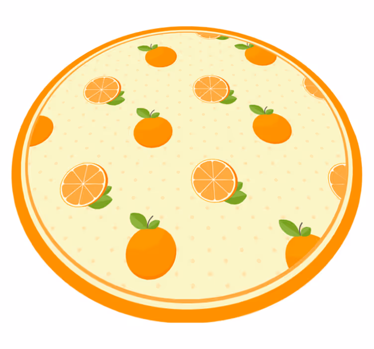 vinylový koberec do kuchyne ilustrácia citrusových plodov - Tenstickers