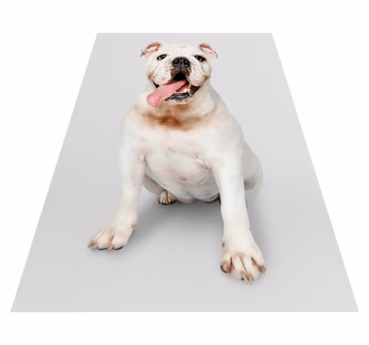 vinylový koberec zvierací vzor šťastný buldog portrét - Tenstickers