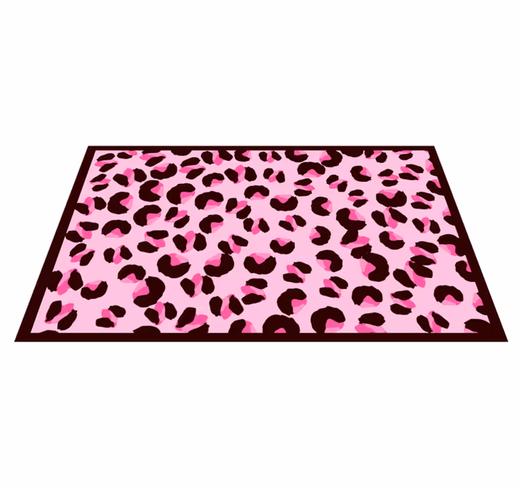 Vinylový koberec so svetloružovým leopardím zvieraťom - Tenstickers