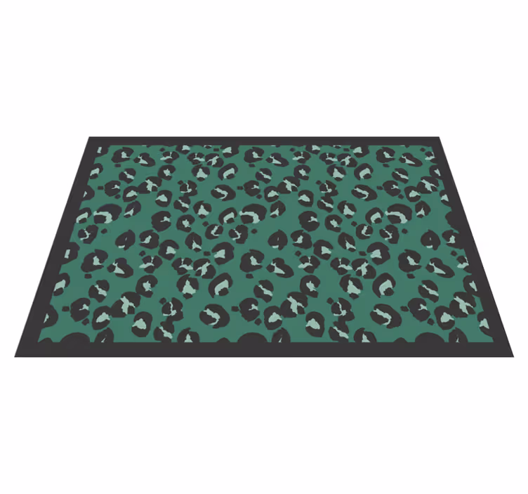 Vinylový koberec so šalviovým zeleným leopardím vzorom, so zviera - Tenstickers