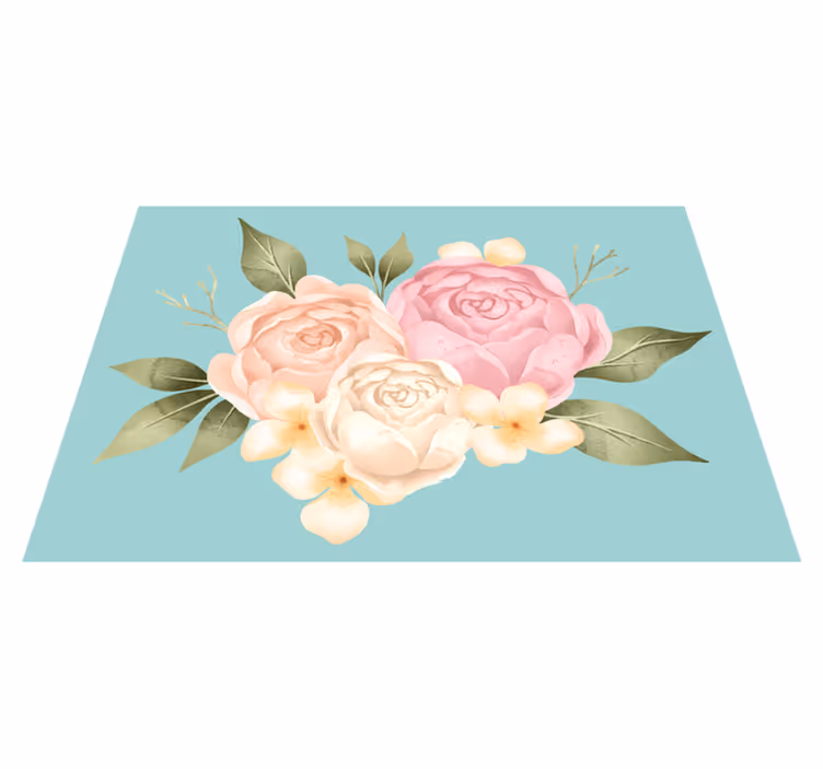 vinylový koberec s kvetmi botanické zloženie - Tenstickers