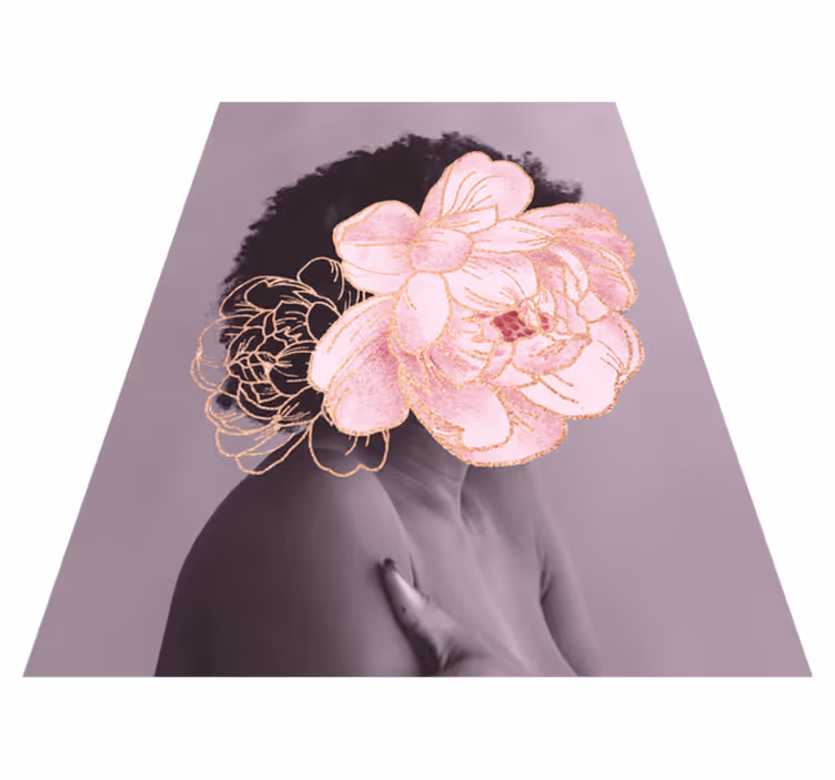vinylový koberec do obývačky pôvabná botanická silueta - Tenstickers