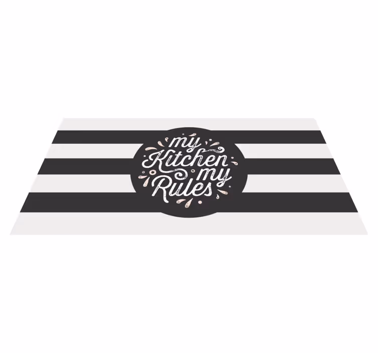 vinylový koberec do kuchyne moja kuchyňa, moje pravidlá - Tenstickers