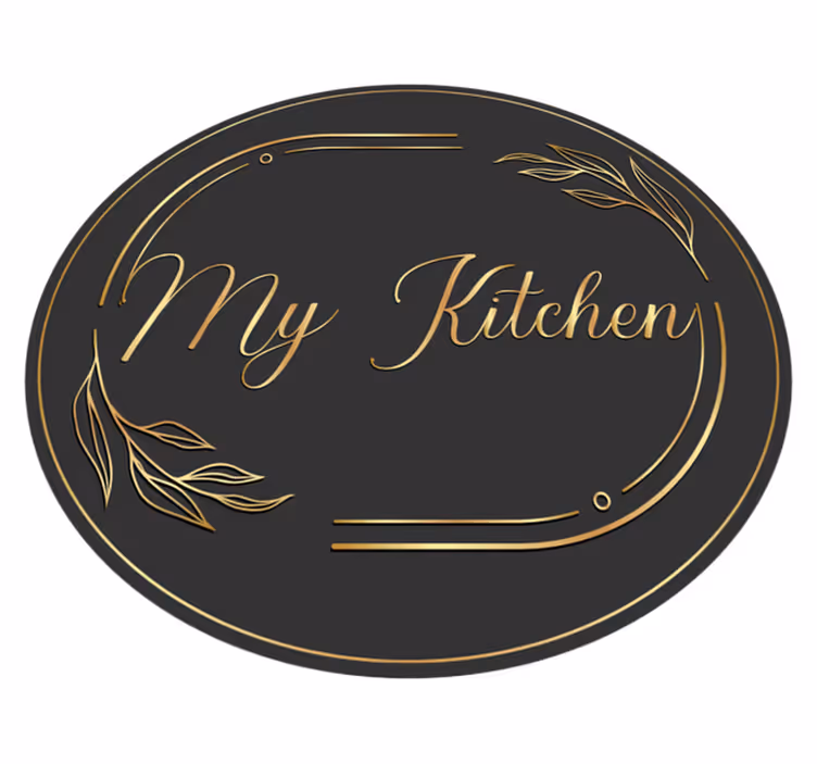 vinylový koberec do kuchyne moja kuchyňa v zlatom štýle - Tenstickers