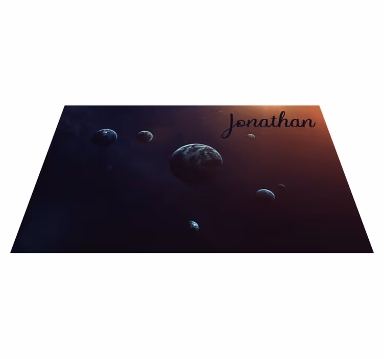 vinylový koberec pre mládež nebeský vzor s menom - Tenstickers