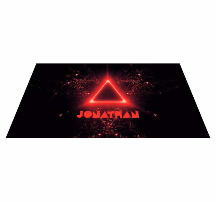 Personalizovaná vinylová rohož červený trojuholník - Tenstickers