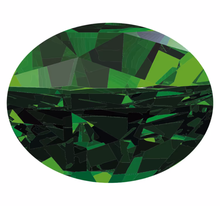 vzorovaný vinylový koberec geometrické zelené fazety - Tenstickers