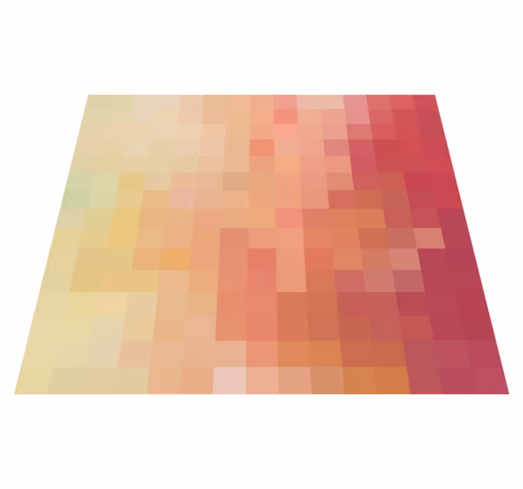 Vinylový koberec s geometrickými tvarmi v červenom prechode - Tenstickers