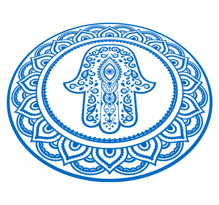 vinylový koberec mandala okrúhla ruka fatimy - Tenstickers