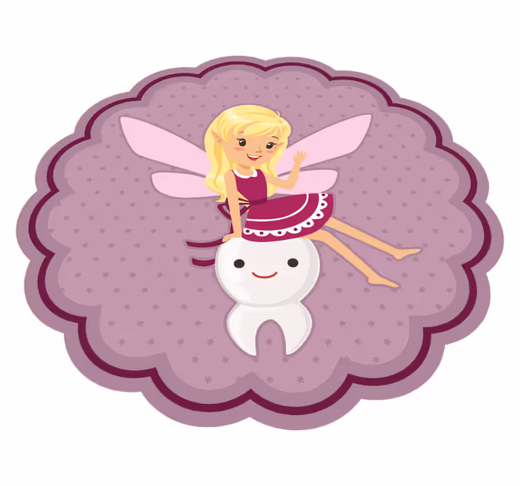 detský vinylový koberec víla a zub - Tenstickers